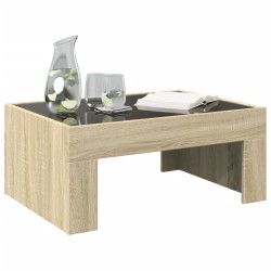 Table basse avec LED infini chêne sonoma 70x50x30 cm 623595623595