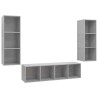 Ensemble de meuble TV 3 pcs Gris béton Bois d'ingénierie 623596623596