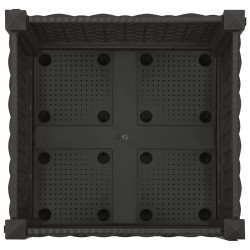 Jardinière avec Roues Noir 40 x 40 x 29 cm PP 623598623598
