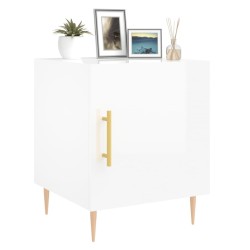 Tables de chevet 2 pcs blanc brillant 40x40x50 cm 623600623600