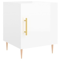 Tables de chevet 2 pcs blanc brillant 40x40x50 cm 623600623600