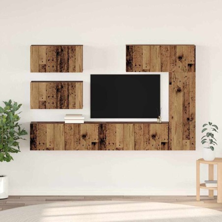 Ensemble meuble TV 6 pcs Bois Ancien Bois d'ingénierie 623602623602