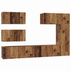 Ensemble meuble TV 6 pcs Bois Ancien Bois d'ingénierie 623602623602