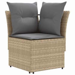 Ensembles de meubles 4 pcs Beige et Gris clair Rotin PE 623604623604