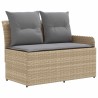 Ensembles de meubles 4 pcs Beige et Gris clair Rotin PE 623604623604
