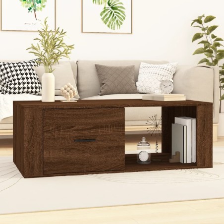 Table basse Chêne marron 100x50,5x35 cm Bois d'ingénierie 623605623605