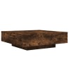 Table basse chêne fumé 100x100x31 cm bois d'ingénierie 623606623606