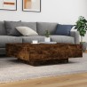 Table basse chêne fumé 100x100x31 cm bois d'ingénierie 623606623606