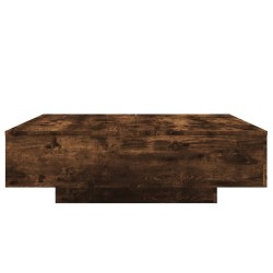 Table basse chêne fumé 100x100x31 cm bois d'ingénierie 623606623606