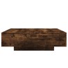 Table basse chêne fumé 100x100x31 cm bois d'ingénierie 623606623606