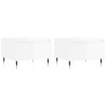 Tables basses 2 pcs blanc brillant 50x46x35cm bois d'ingénierie 623607623607