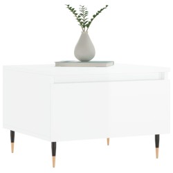 Tables basses 2 pcs blanc brillant 50x46x35cm bois d'ingénierie 623607623607