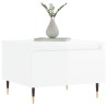 Tables basses 2 pcs blanc brillant 50x46x35cm bois d'ingénierie 623607623607