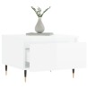 Tables basses 2 pcs blanc brillant 50x46x35cm bois d'ingénierie 623607623607