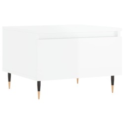 Tables basses 2 pcs blanc brillant 50x46x35cm bois d'ingénierie 623607623607