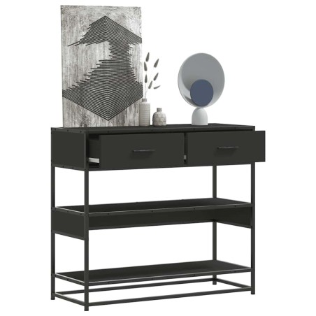 Table console noir 90x35x80 cm bois d'ingénierie 623608623608