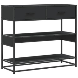 Table console noir 90x35x80 cm bois d'ingénierie 623608623608