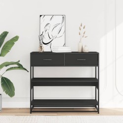 Table console noir 90x35x80 cm bois d'ingénierie 623608623608