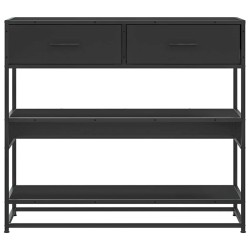 Table console noir 90x35x80 cm bois d'ingénierie 623608623608