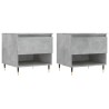 Tables basses 2 pcs gris béton 50x46x50 cm bois d'ingénierie 623611623611