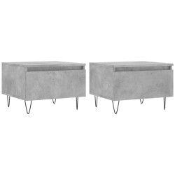 Tables basses 2 pcs gris béton 50x46x35 cm bois d'ingénierie 623612623612