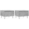Tables basses 2 pcs gris béton 50x46x35 cm bois d'ingénierie 623612623612