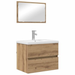 Ensemble de mobilier de salle de bain 3 pc Chêne artisanal 623614623614