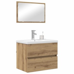 Ensemble de mobilier de salle de bain 3 pc Chêne artisanal 623614623614