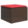 Ensemble de canapé de jardin 6 pcs avec coussins marron résine tressée 623617623617