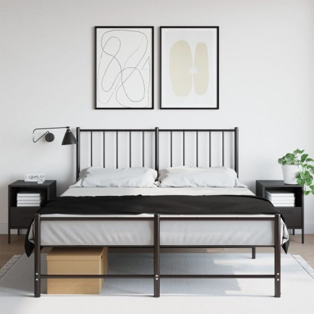 Tables de chevet 2 pcs noir 36x39x50,5 cm acier 623619623619