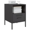 Tables de chevet 2 pcs noir 36x39x50,5 cm acier 623619623619