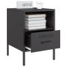 Tables de chevet 2 pcs noir 36x39x50,5 cm acier 623619623619