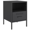 Tables de chevet 2 pcs noir 36x39x50,5 cm acier 623619623619