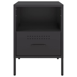 Tables de chevet 2 pcs noir 36x39x50,5 cm acier 623619623619