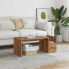 Table basse chêne artisanal 90x45x35 cm bois d'ingénierie 623620623620