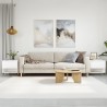 Tables basses 2 pcs blanc brillant 50x46x50cm bois d'ingénierie 623621623621