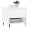 Tables basses 2 pcs blanc brillant 50x46x50cm bois d'ingénierie 623621623621