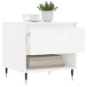 Tables basses 2 pcs blanc brillant 50x46x50cm bois d'ingénierie 623621623621
