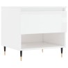 Tables basses 2 pcs blanc brillant 50x46x50cm bois d'ingénierie 623621623621