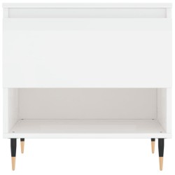 Tables basses 2 pcs blanc brillant 50x46x50cm bois d'ingénierie 623621623621
