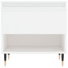 Tables basses 2 pcs blanc brillant 50x46x50cm bois d'ingénierie 623621623621