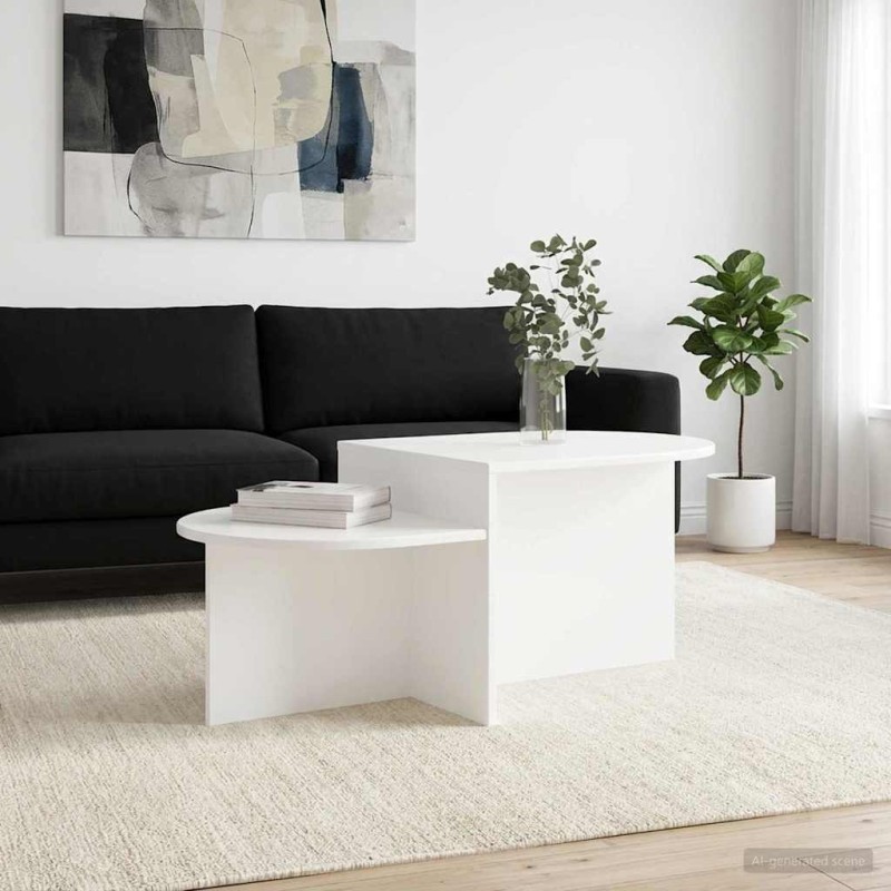 Table basse Blanc 100 x 50 x 40 cm Bois d'ingénierie 623622623622