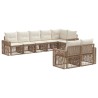 Ensemble de canapé de jardin 8 pcs Beige et blanc crème 623623623623