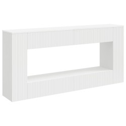 Table console Rayé Blanc 155 x 29 x 74 cm Bois d’ingénierie 623625623625