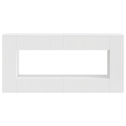 Table console Rayé Blanc 155 x 29 x 74 cm Bois d’ingénierie 623625623625