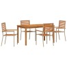Ensemble de salle à manger pour jardin 5 pcs Beige 623626623626