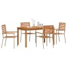 Ensemble de salle à manger pour jardin 5 pcs Beige 623626623626