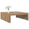 Table basse chêne artisanal 100x100x35 cm bois d'ingénierie 623629623629