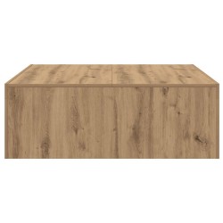 Table basse chêne artisanal 100x100x35 cm bois d'ingénierie 623629623629