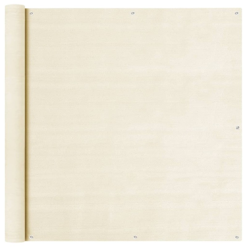 Écran de balcon Crème 120x600 cm PEHD 623631623631